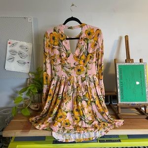 Free People Tegan Floral Mini Dress
